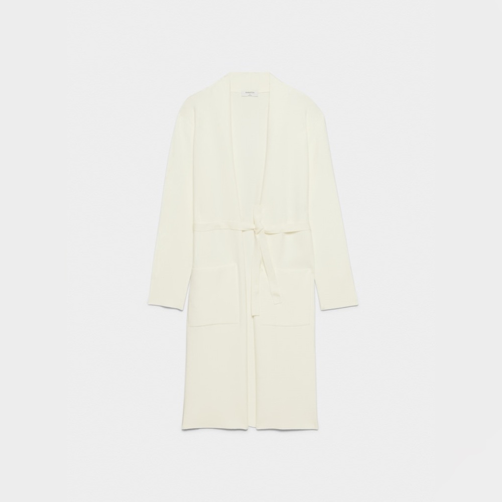 Babaton by Aritzia Ty Cardigan Belted Duster in Cream / Light Birch Size XXS - Picture 7 of 15